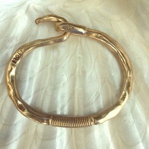 Brass cuff hook closure “HOPE” and Cross stamp